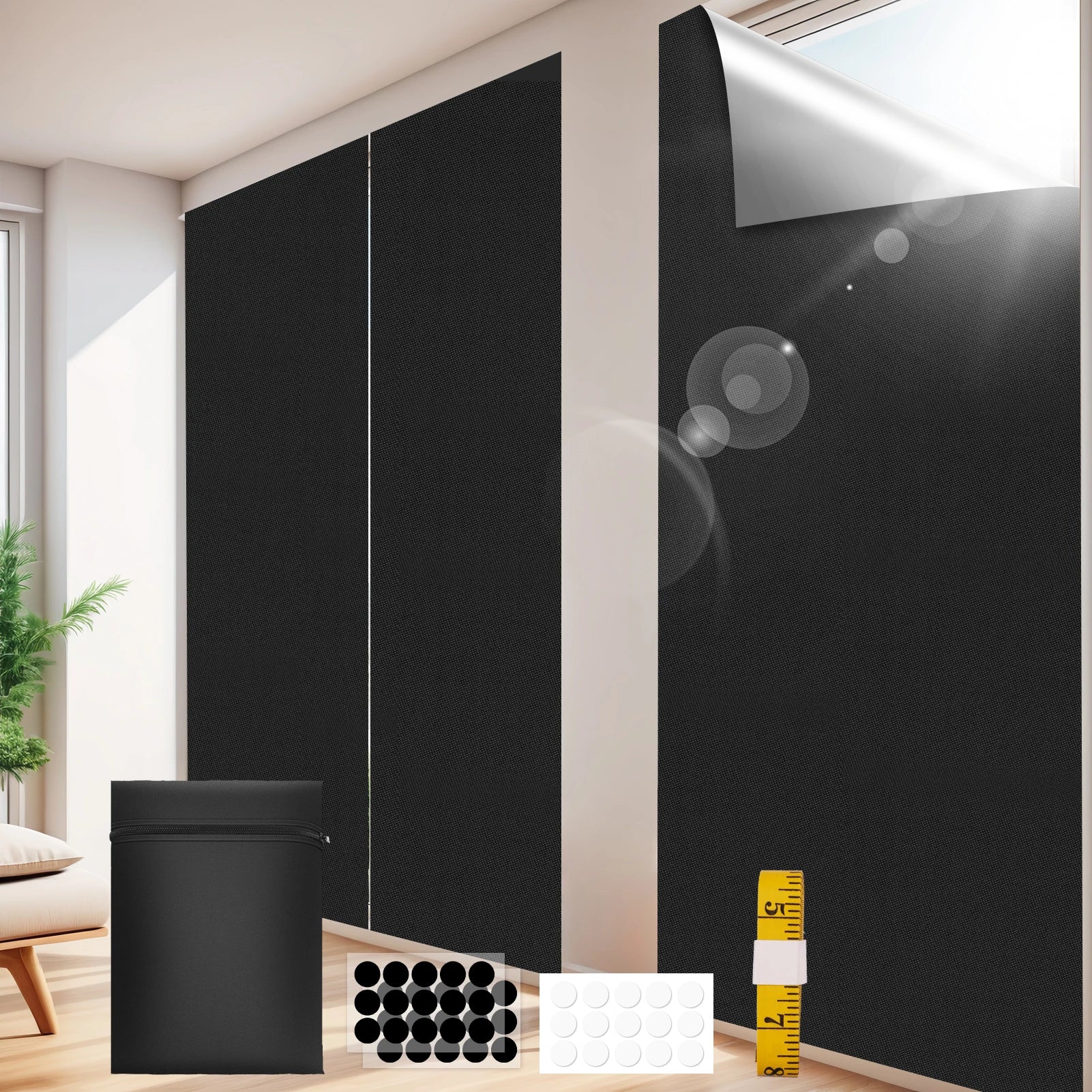 Portable Stick-On Blackout Blinds