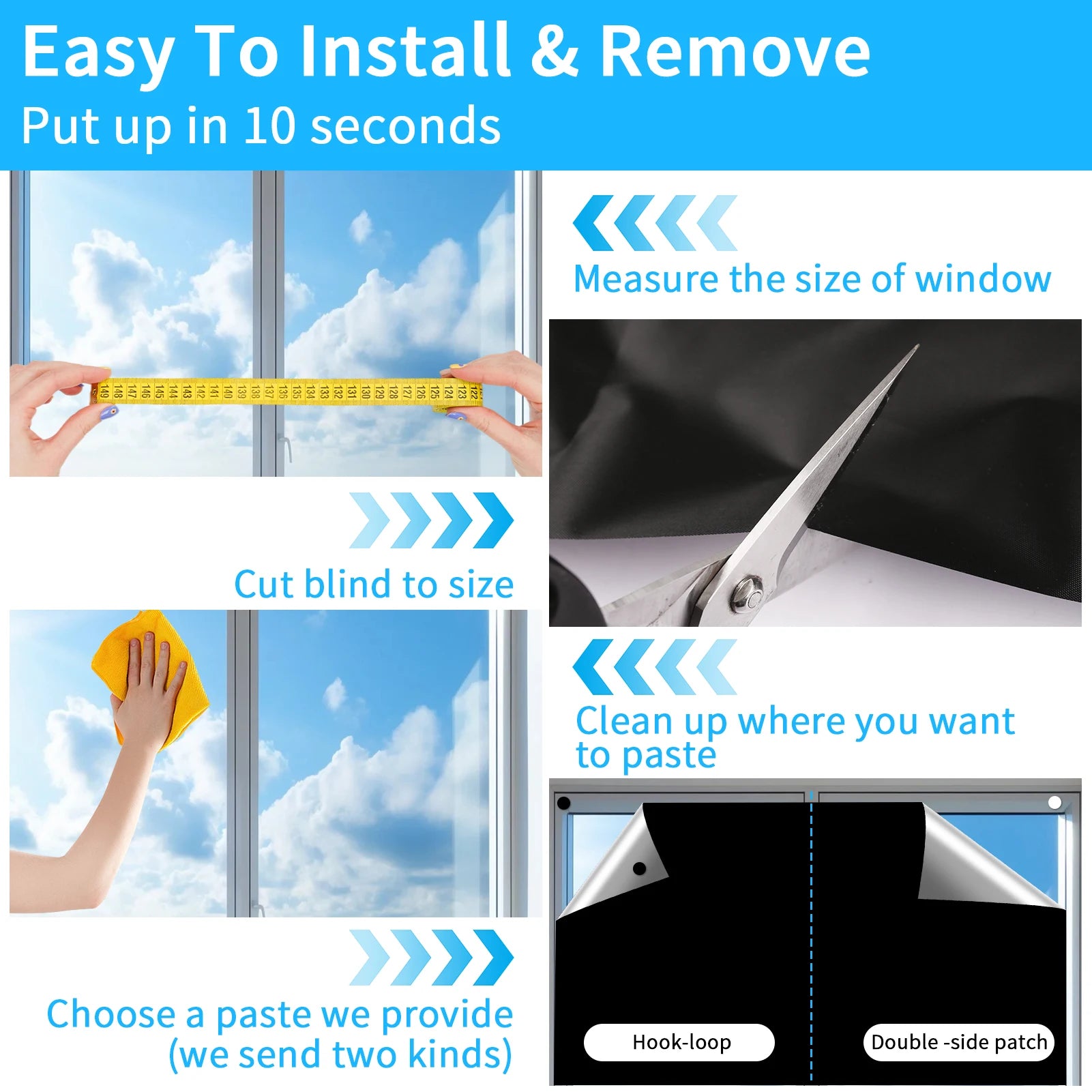 Portable Stick-On Blackout Blinds