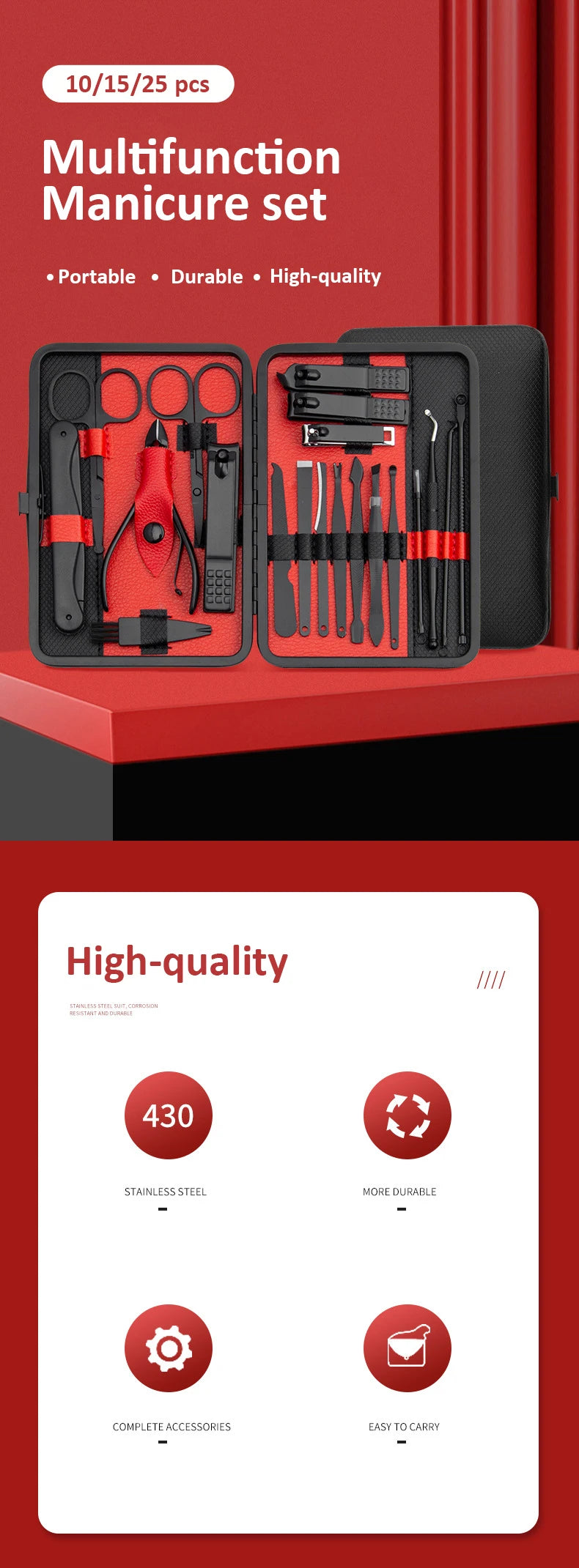 Professional Manicure and Pedicure Kit